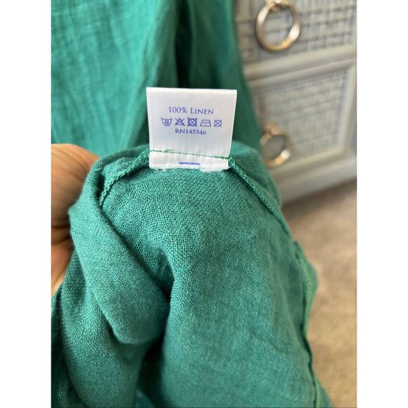 NWT Brora linen ruffle hem tunic, size 6 $168 C26 - Picture 6 of 10